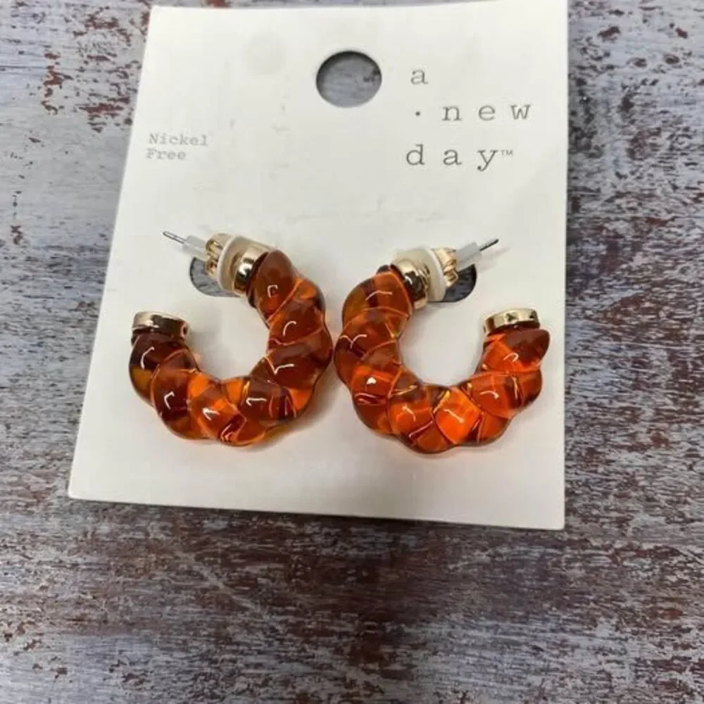 A New Day Target Statement costume jewelry earrings orange boho bohemian
